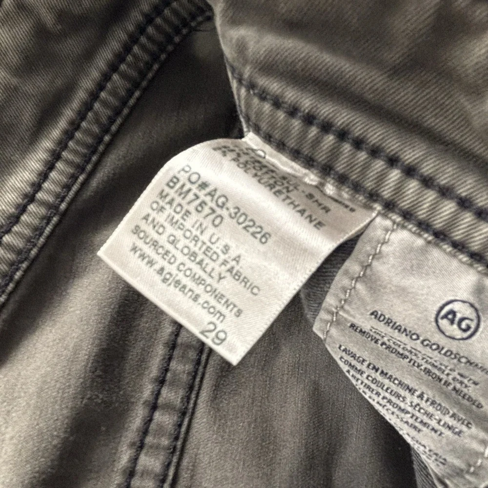 AG Adriano Goldschmeid Pants Adult Size 29W 29L Green Jeans Trouser Casual Men's